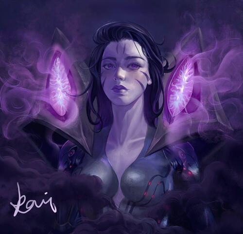 Kai'Sa entre la niebla